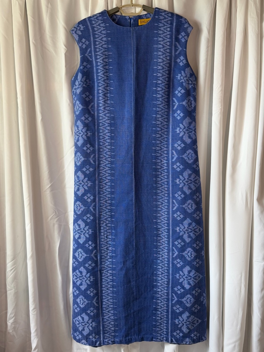 LinLana Made in Thailand Oversized Designer Lagenlook Dress Size L Art To Wear